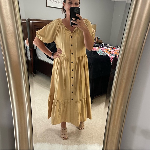 NWT Button Down Khaki Dress - Picture 5 of 8